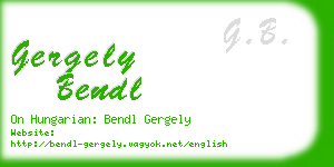 gergely bendl business card